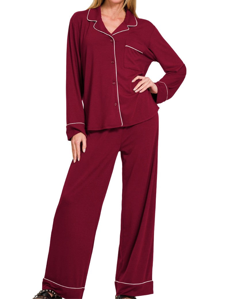 Burgundy Pajamas