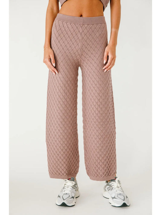 Diamond Knit High Waisted Pants (3 Colors)