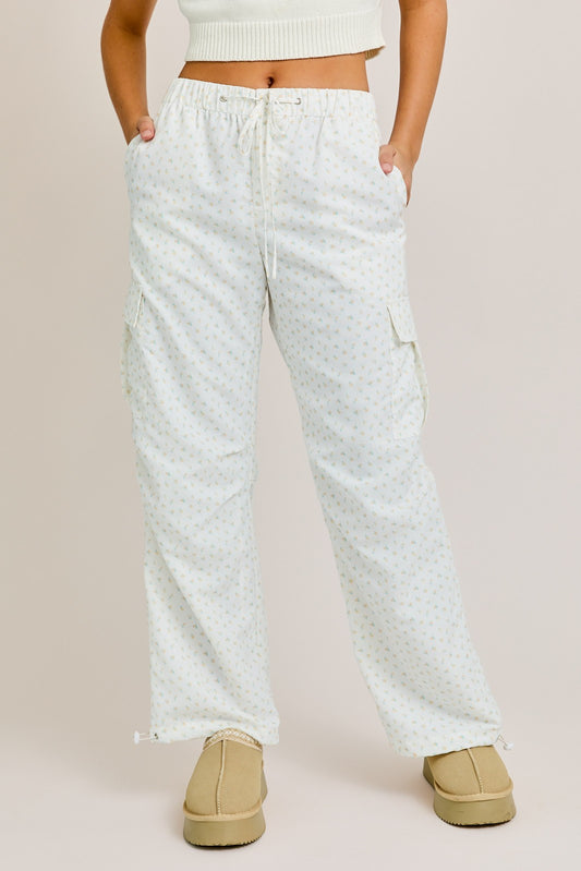 Ditsy Floral Printed Cargo Pants