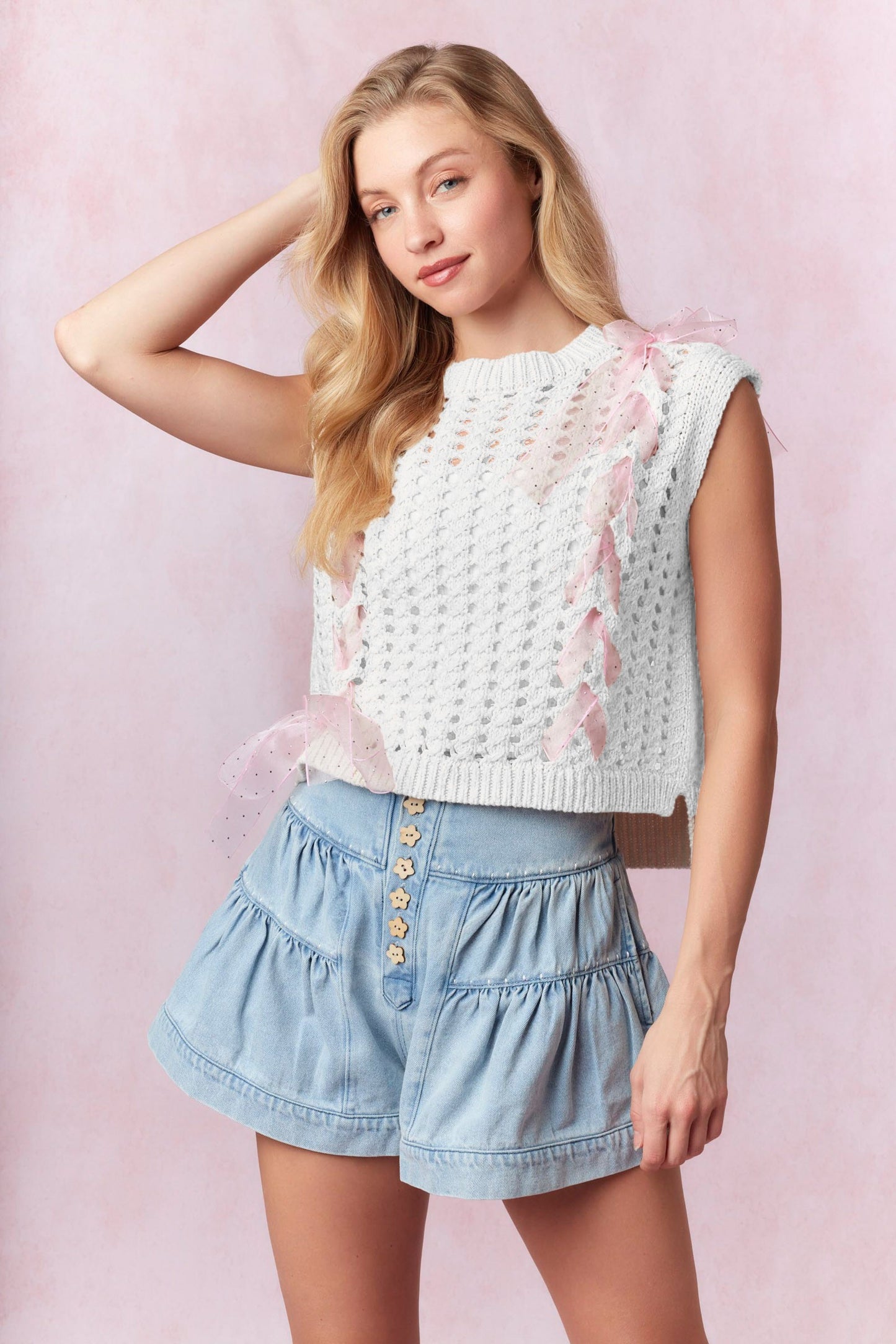Ribbon Sweater Vest