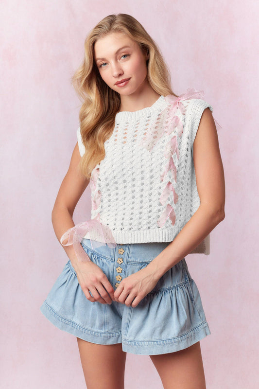 Ribbon Sweater Vest