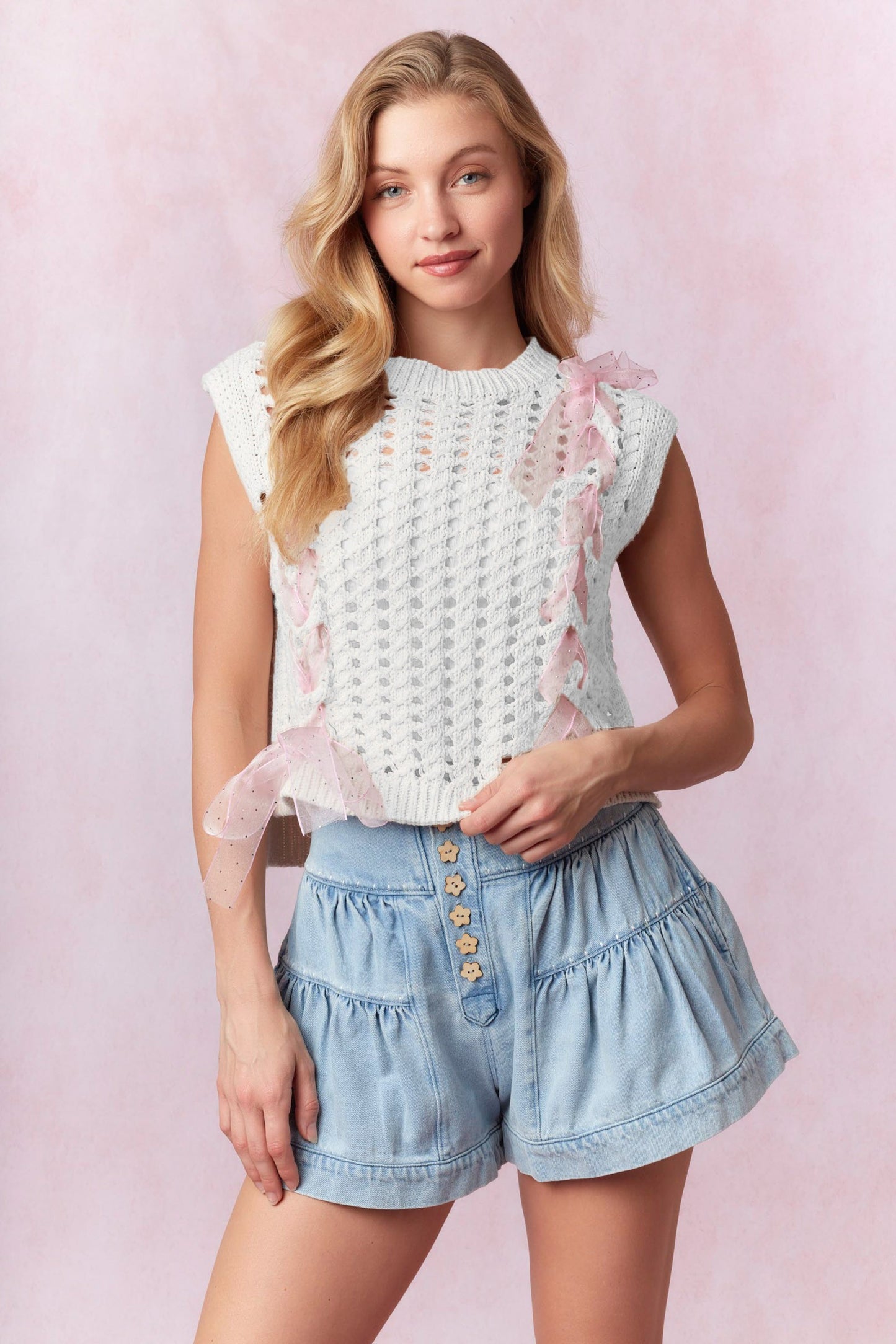 Ribbon Sweater Vest