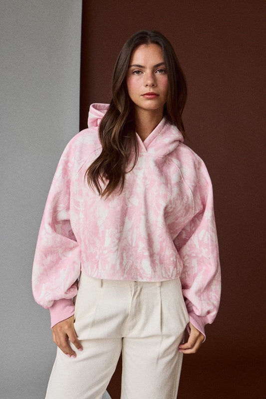 Annie Camo Oversized Fleece Hoodie