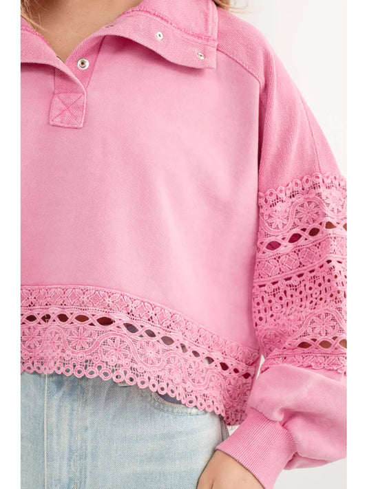 Lace Edge Pullover