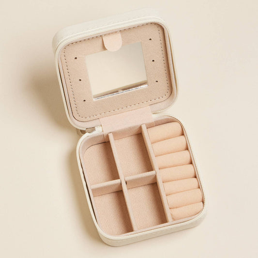 Stripe Bow Travel Jewelry Box