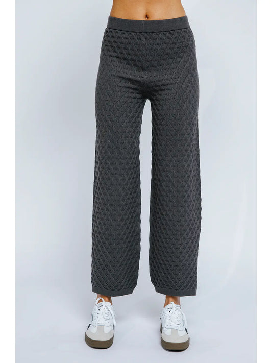 Diamond Knit High Waisted Pants (3 Colors)