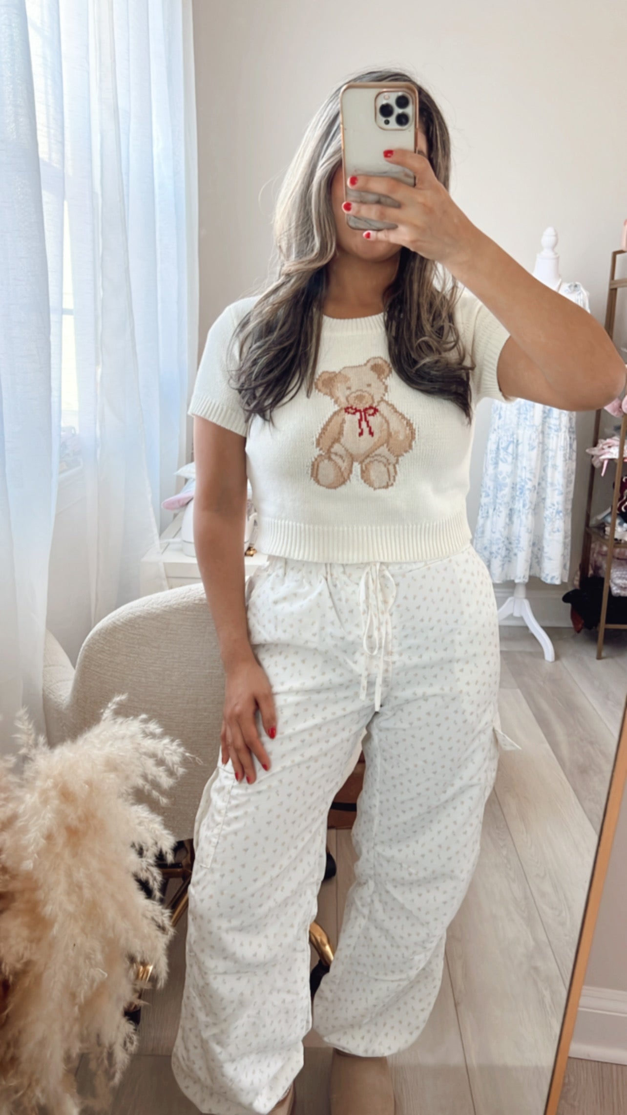Ditsy Floral Printed Cargo Pants