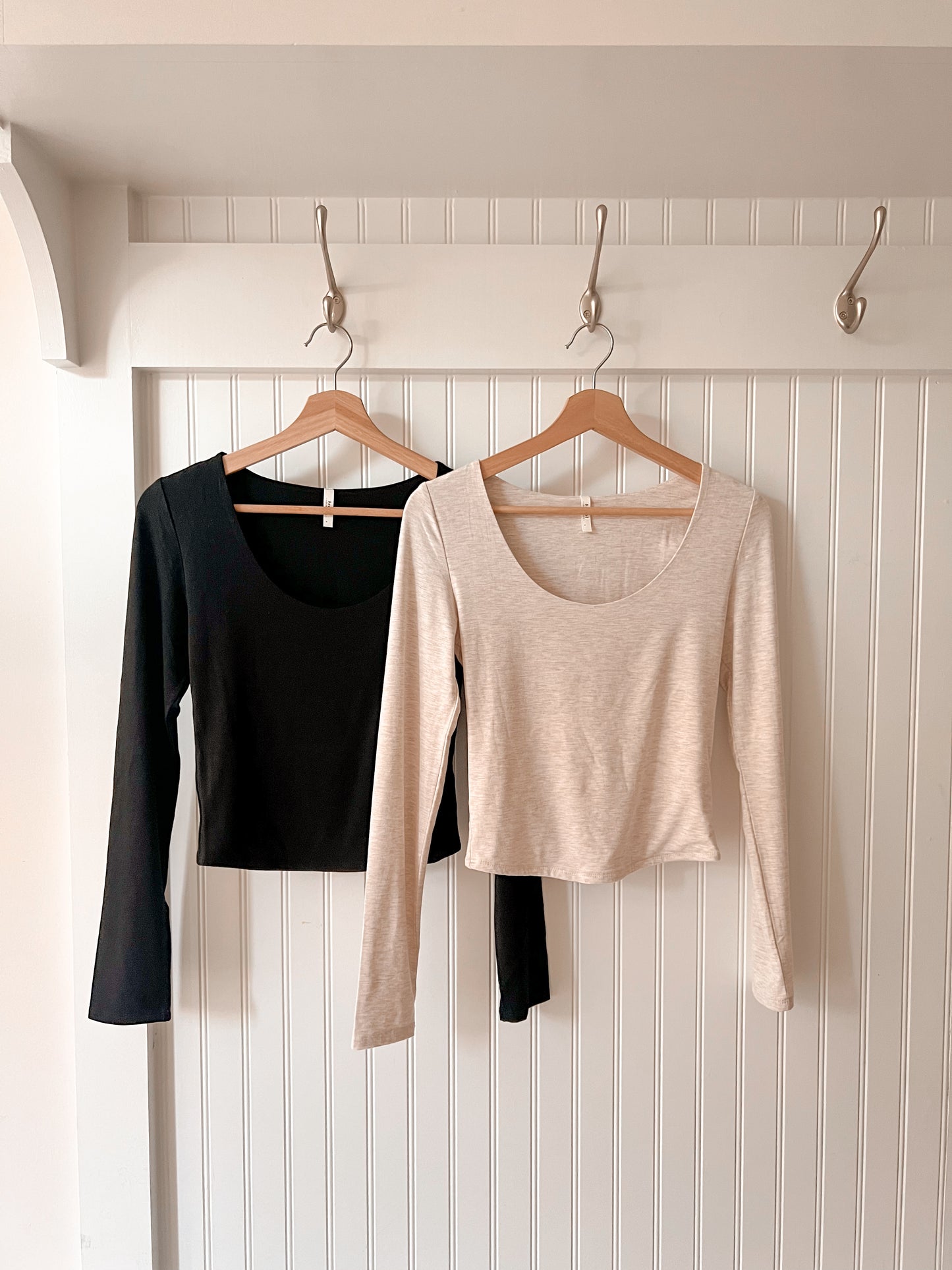 Butter Scoop Neck Long Sleeve (2 Colors)