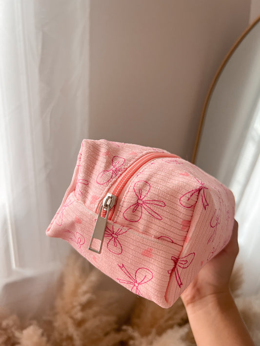 Bows and Hearts Makeup Bag