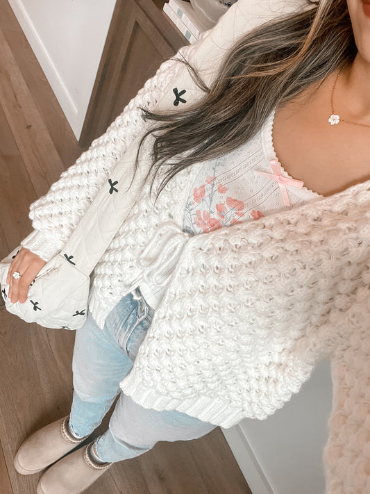 Cozy Cloud Tie Front Cardigan