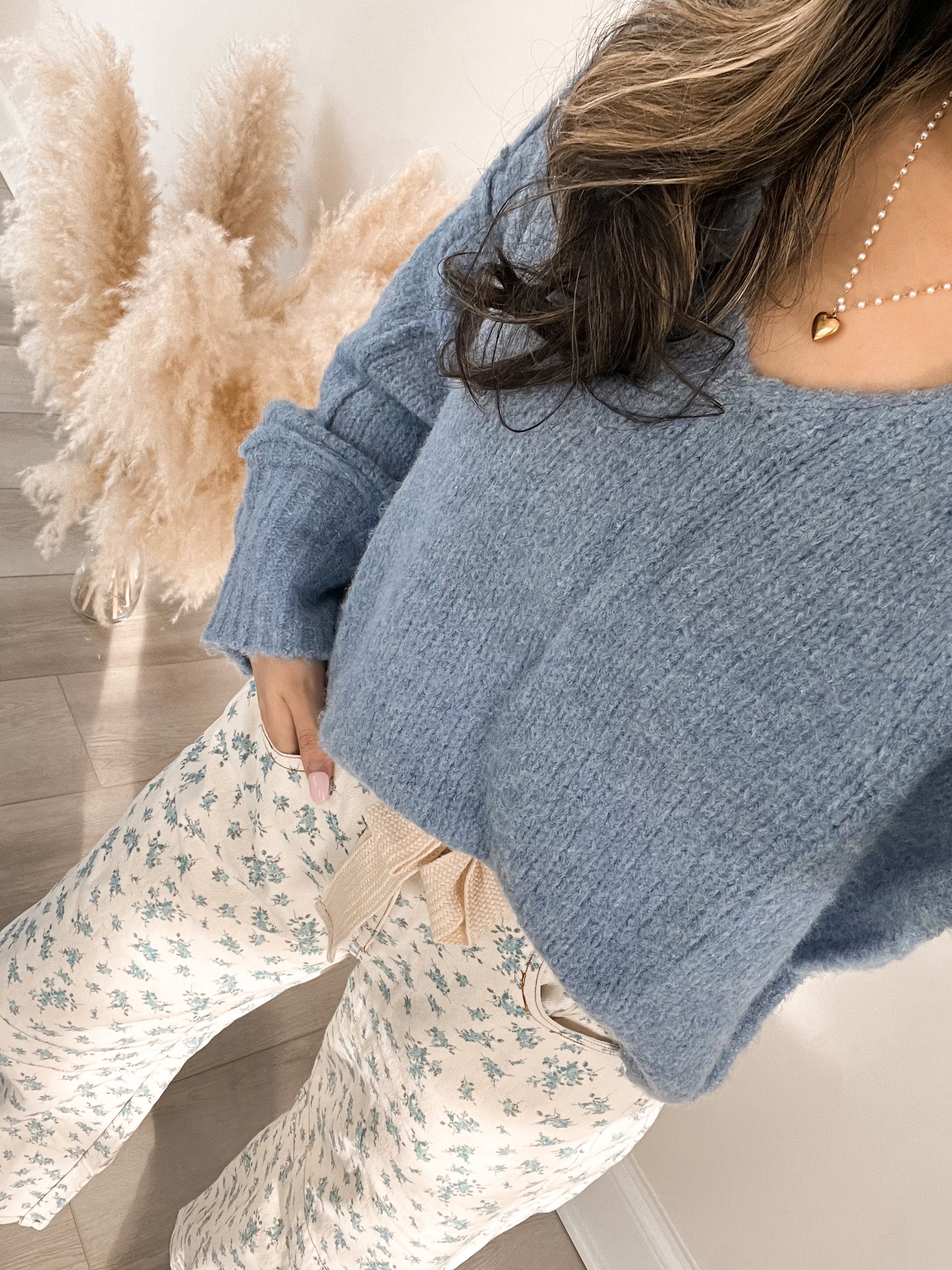 Blue Blossom Barrel Jeans