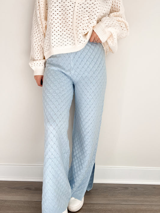 Diamond Knit High Waisted Pants
