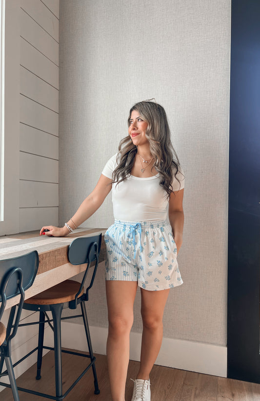 Petals & Stripes Shorts