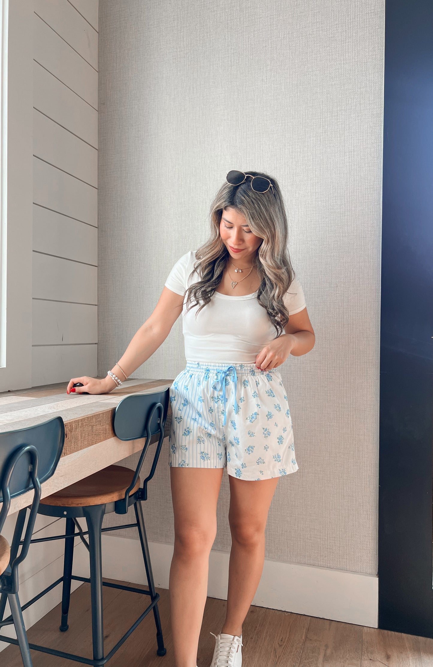 Petals & Stripes Shorts
