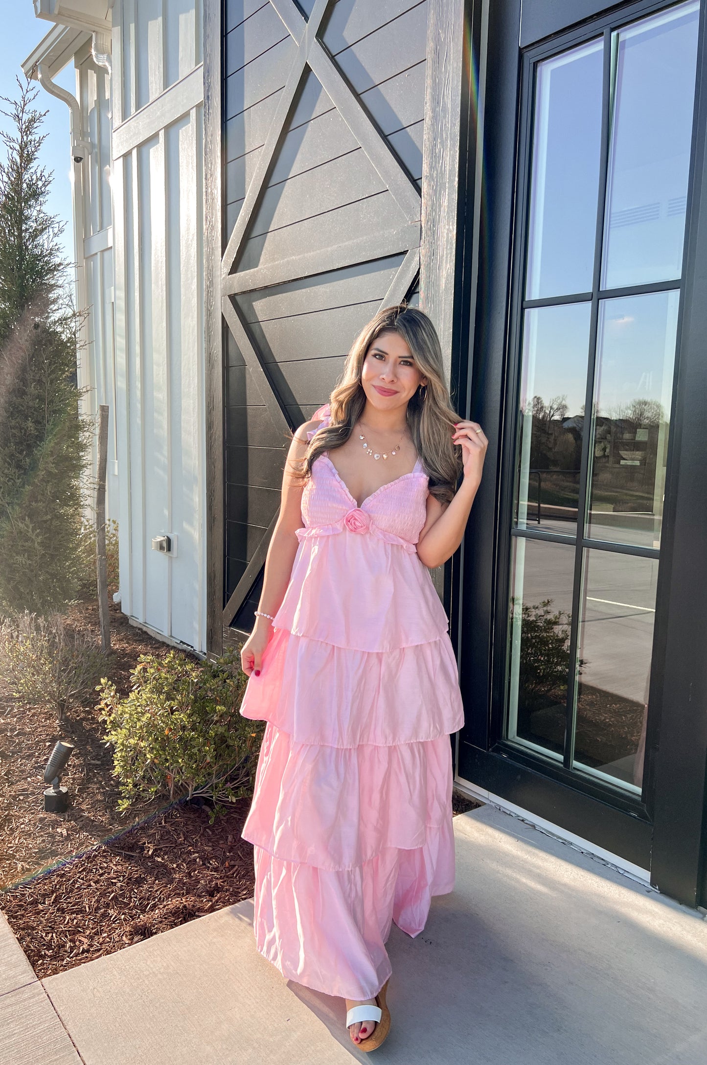 Rosette Maxi Dress