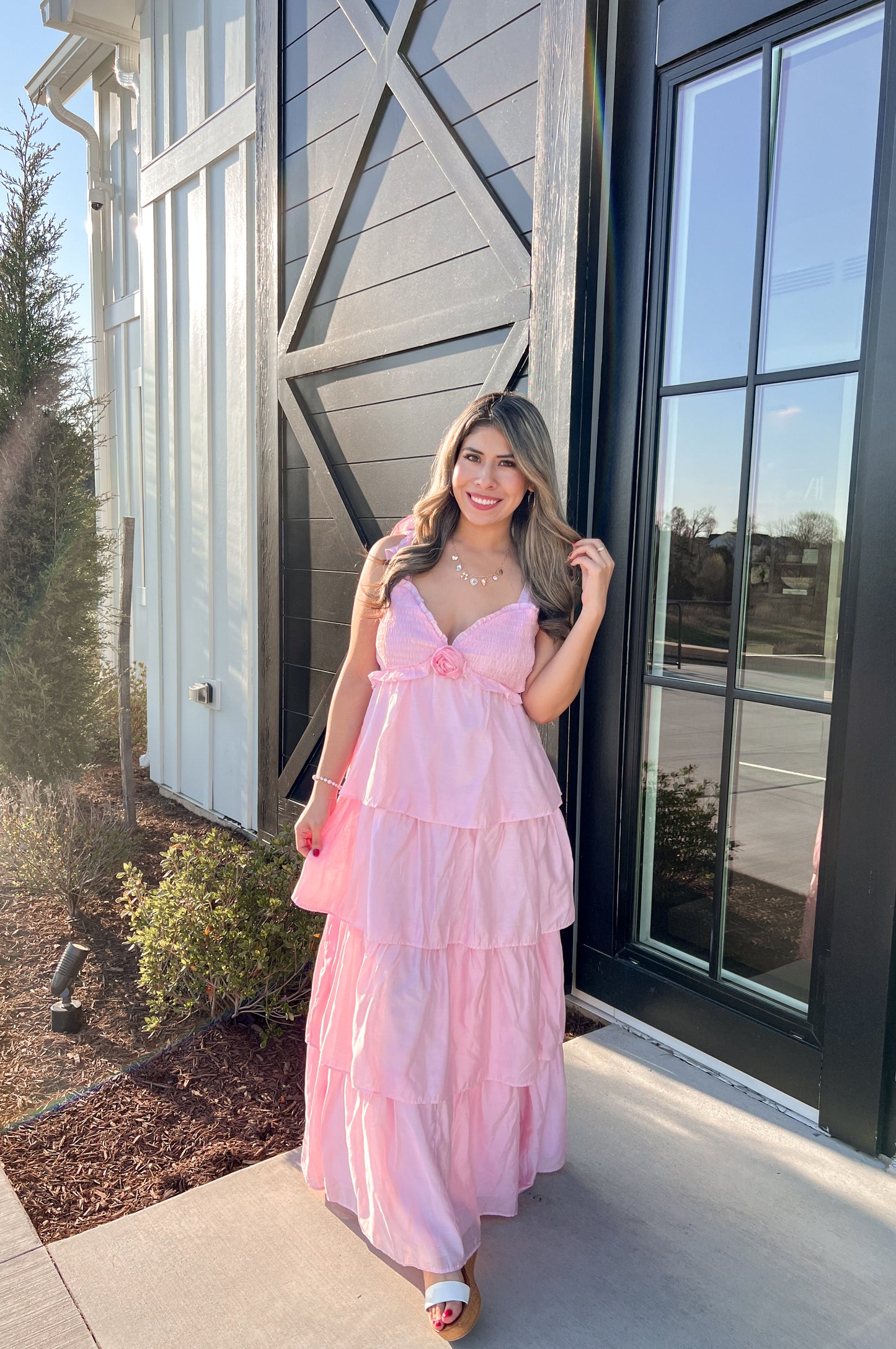 Rosette Maxi Dress