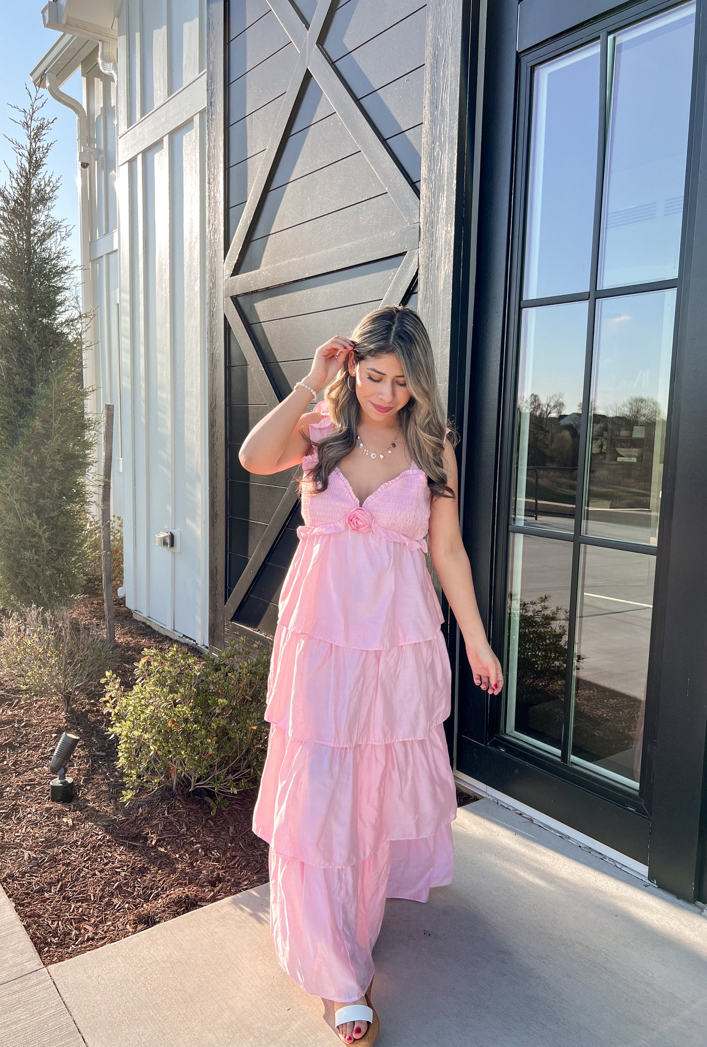 Rosette Maxi Dress