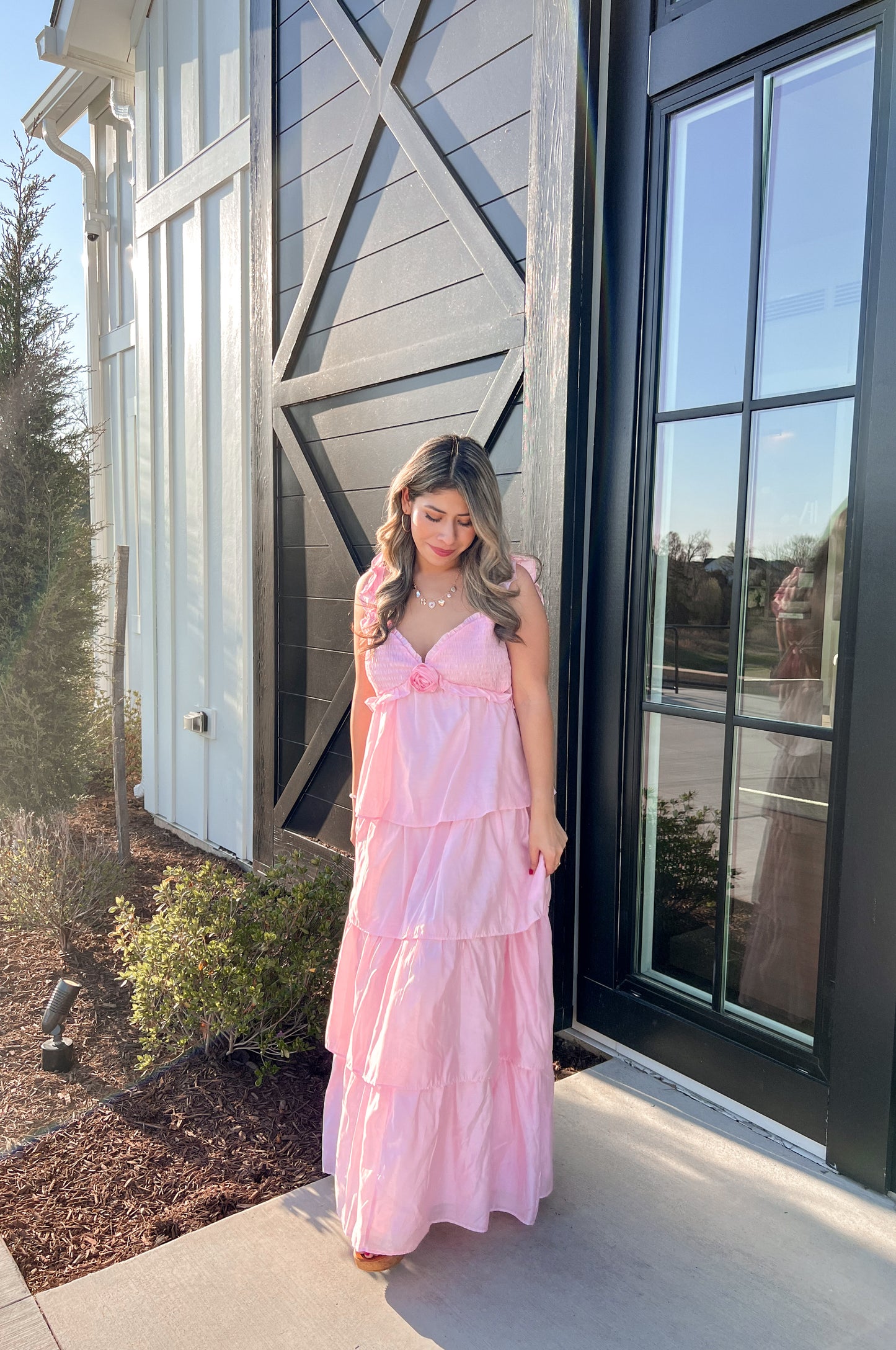 Rosette Maxi Dress