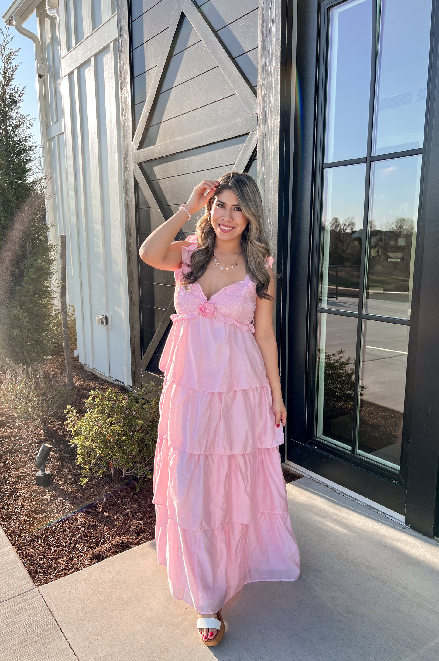 Rosette Maxi Dress
