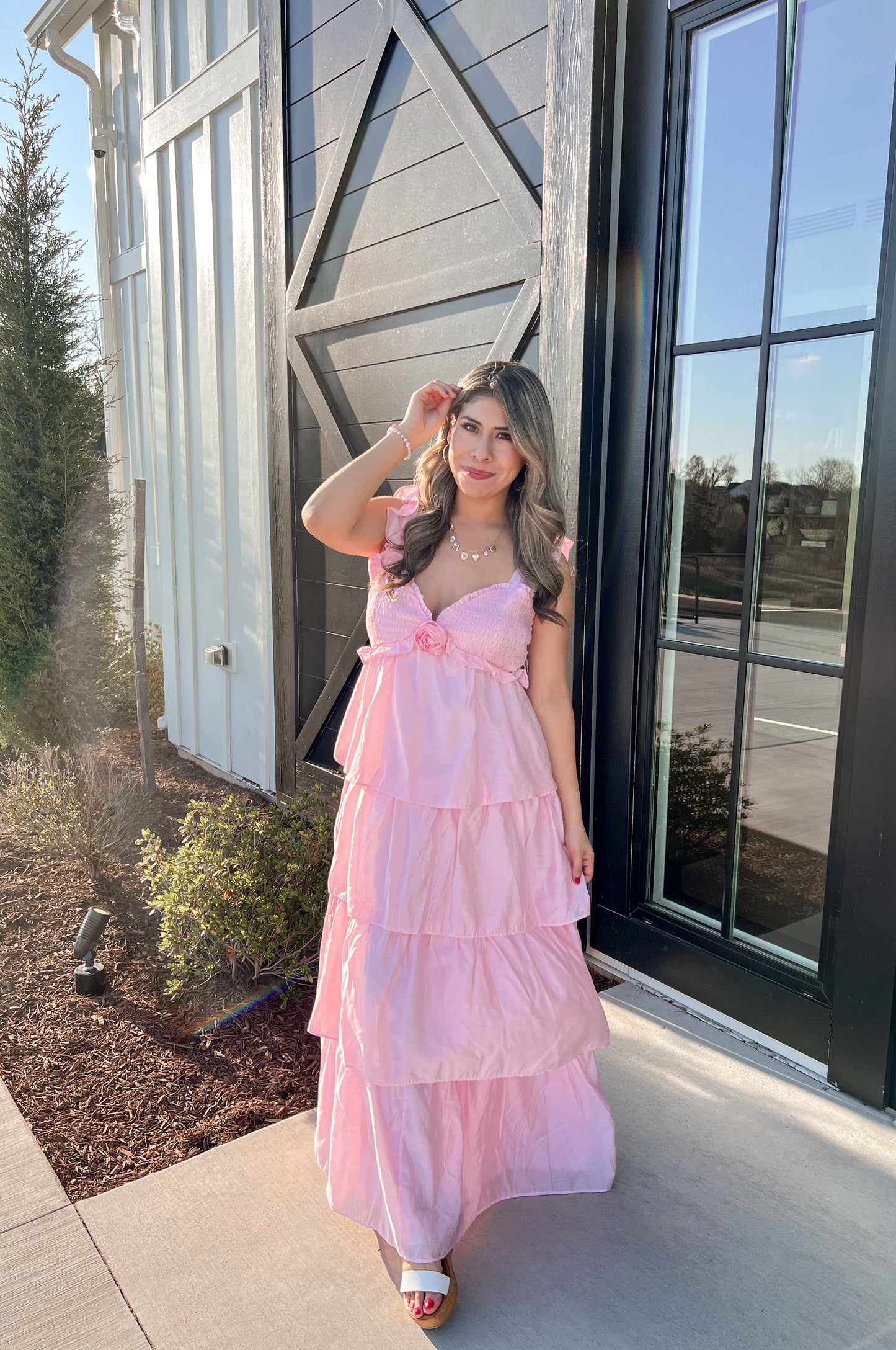 Rosette Maxi Dress