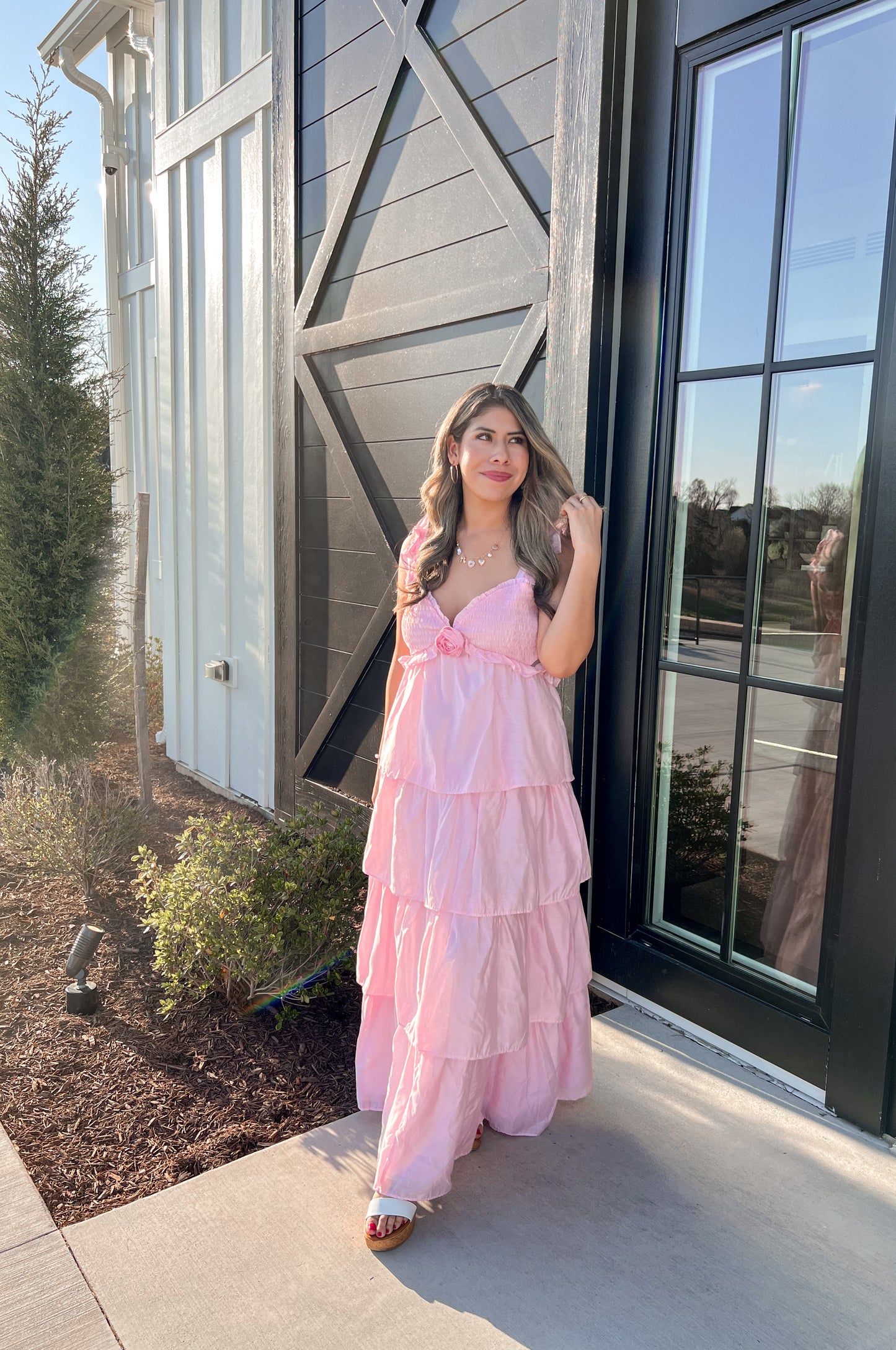 Rosette Maxi Dress