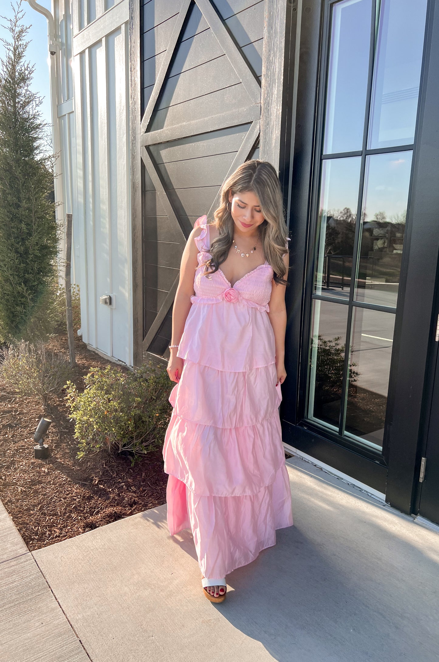 Rosette Maxi Dress