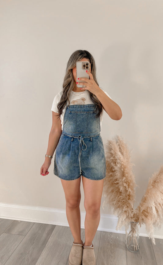 Denim Overall Romper