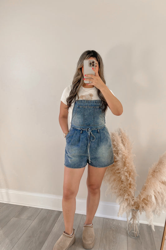 Denim Overall Romper