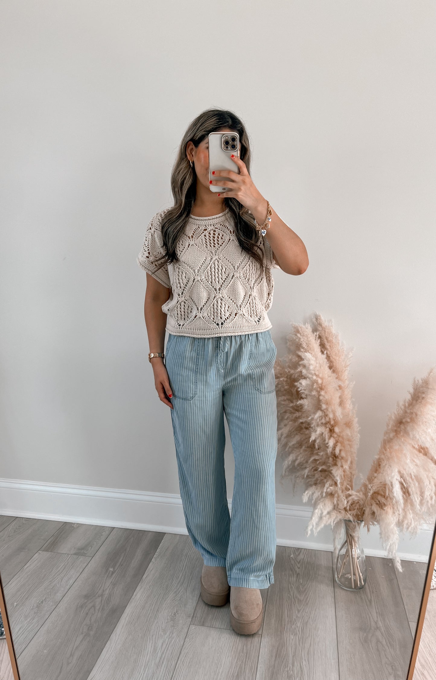 Striped Tencel Pants