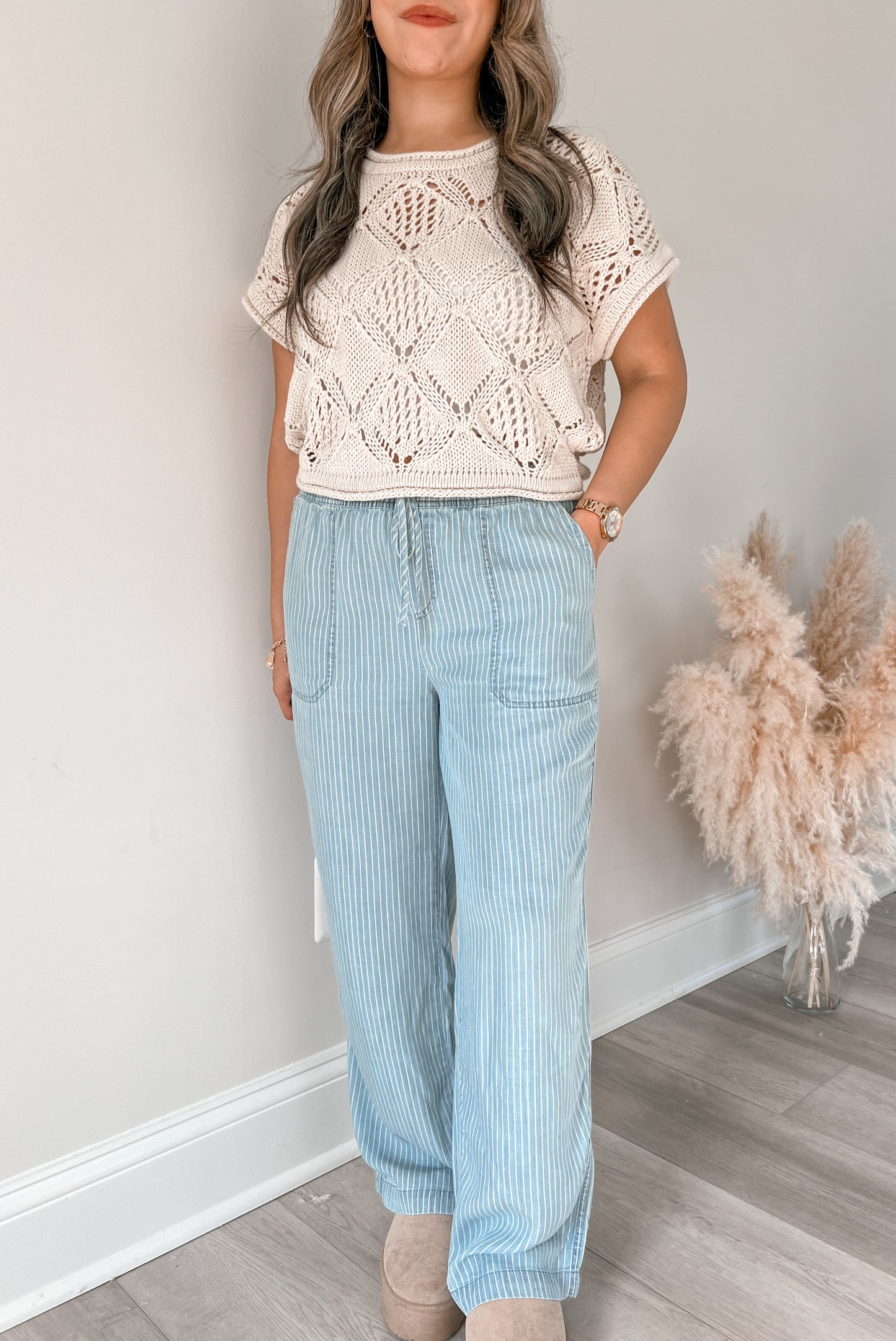 Striped Tencel Pants