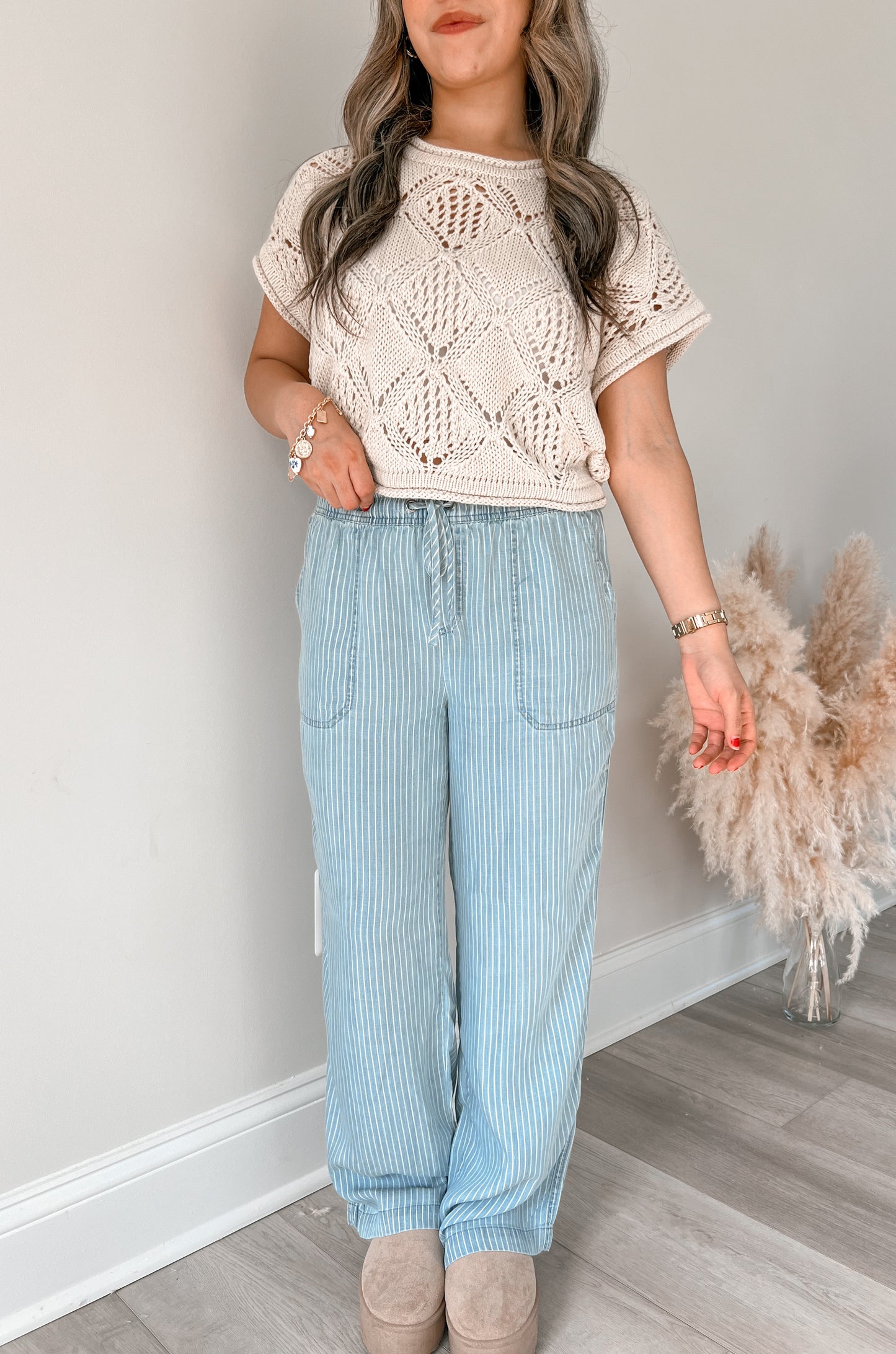 Striped Tencel Pants