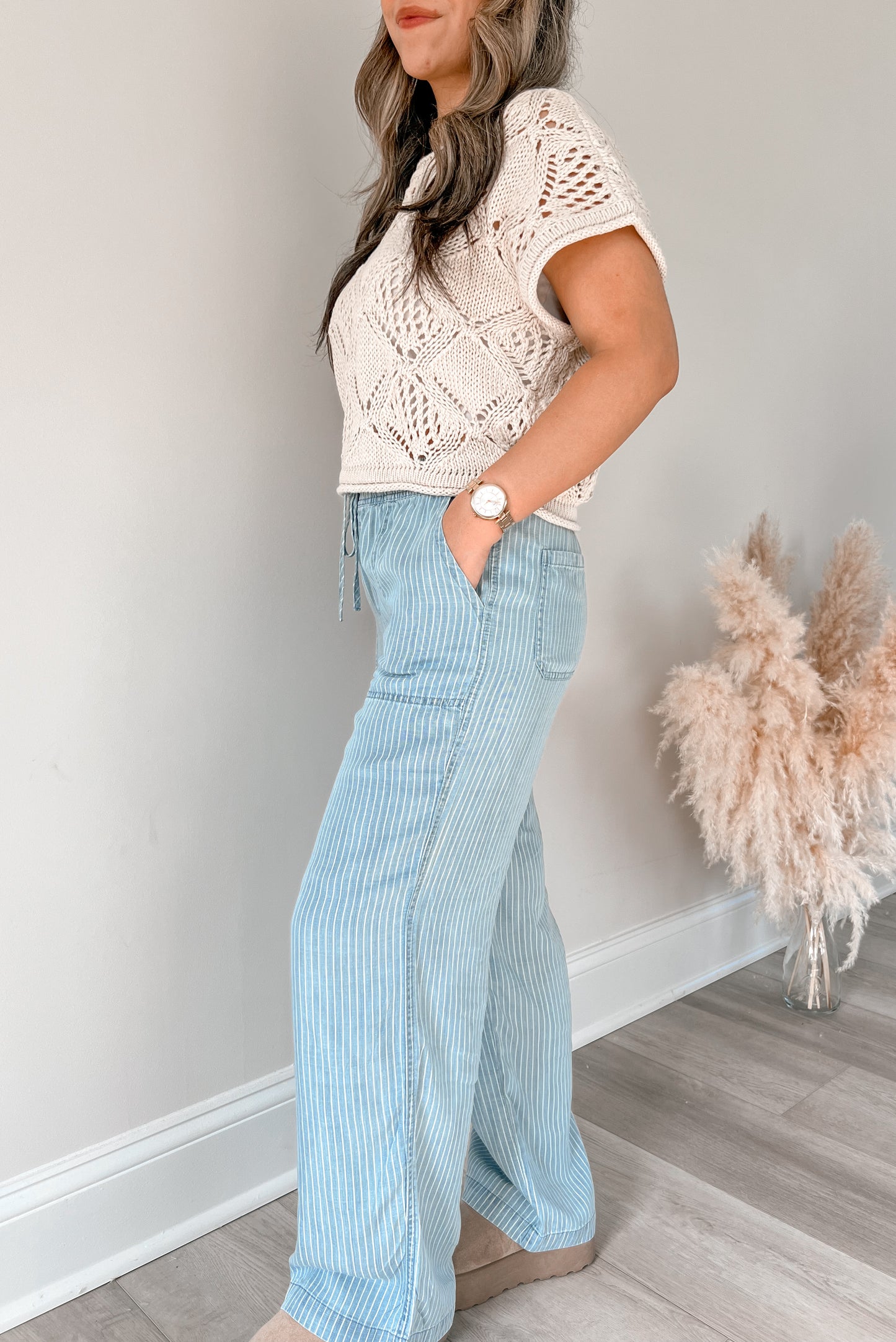 Striped Tencel Pants
