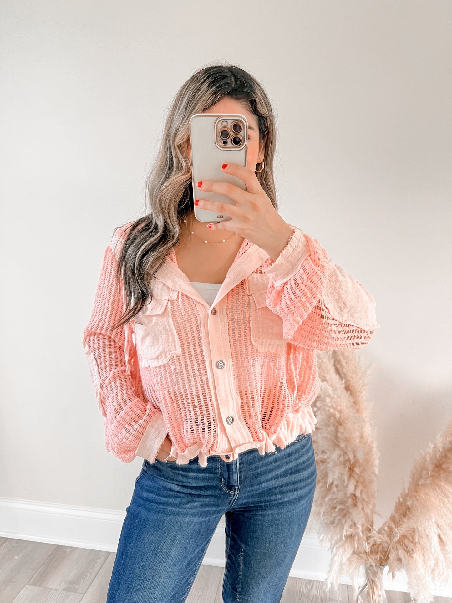 Feel The Breeze Jacket - Peach