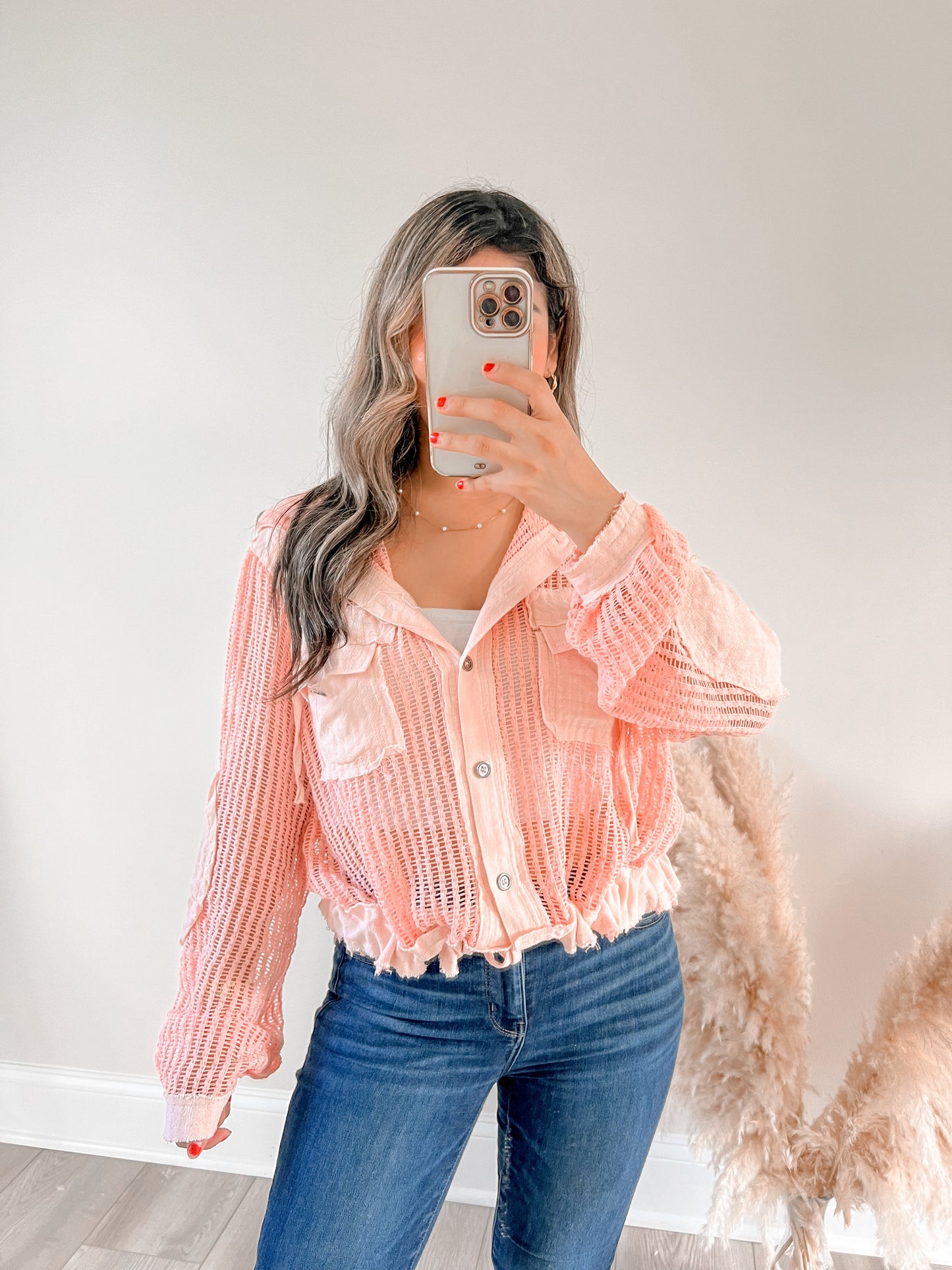 Feel The Breeze Jacket - Peach