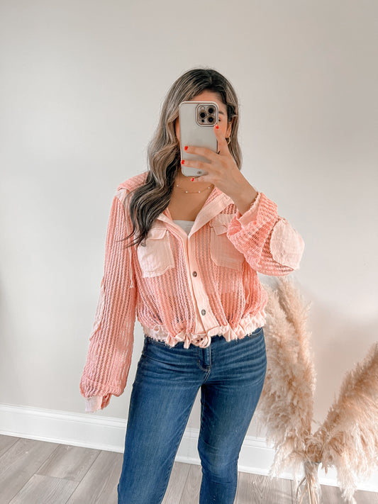 Feel The Breeze Jacket - Peach