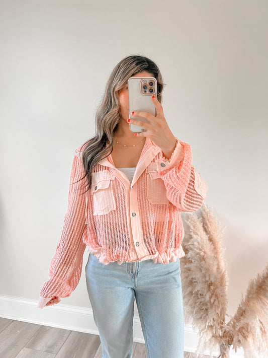 Feel The Breeze Jacket - Peach