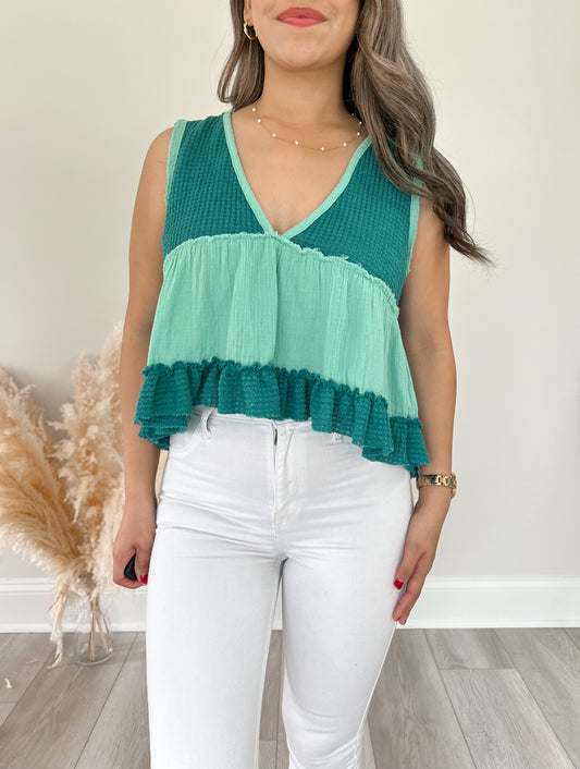 Emerald Babydoll Tank