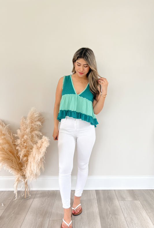 Emerald Babydoll Tank