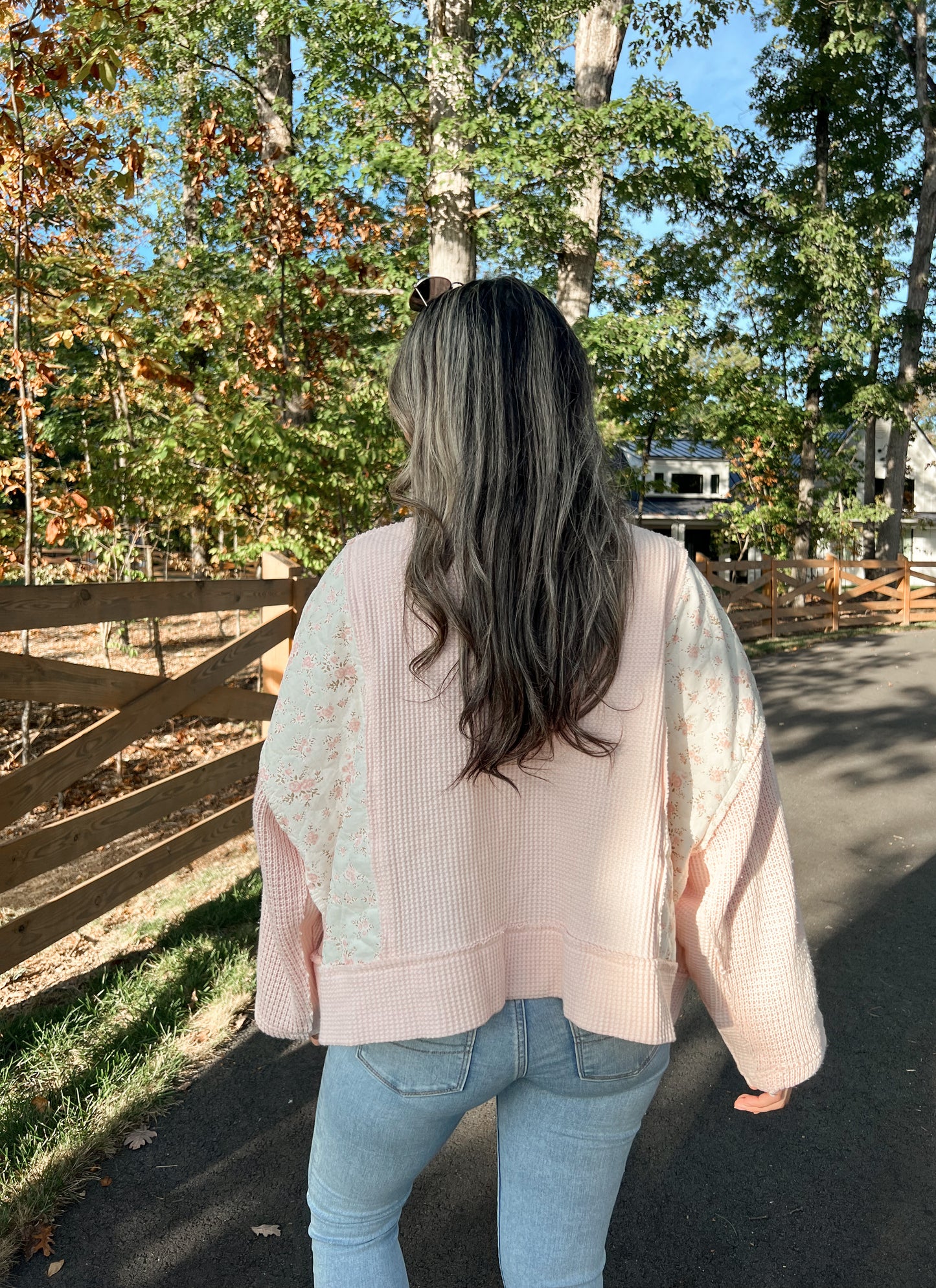Pink Blooms Sweater