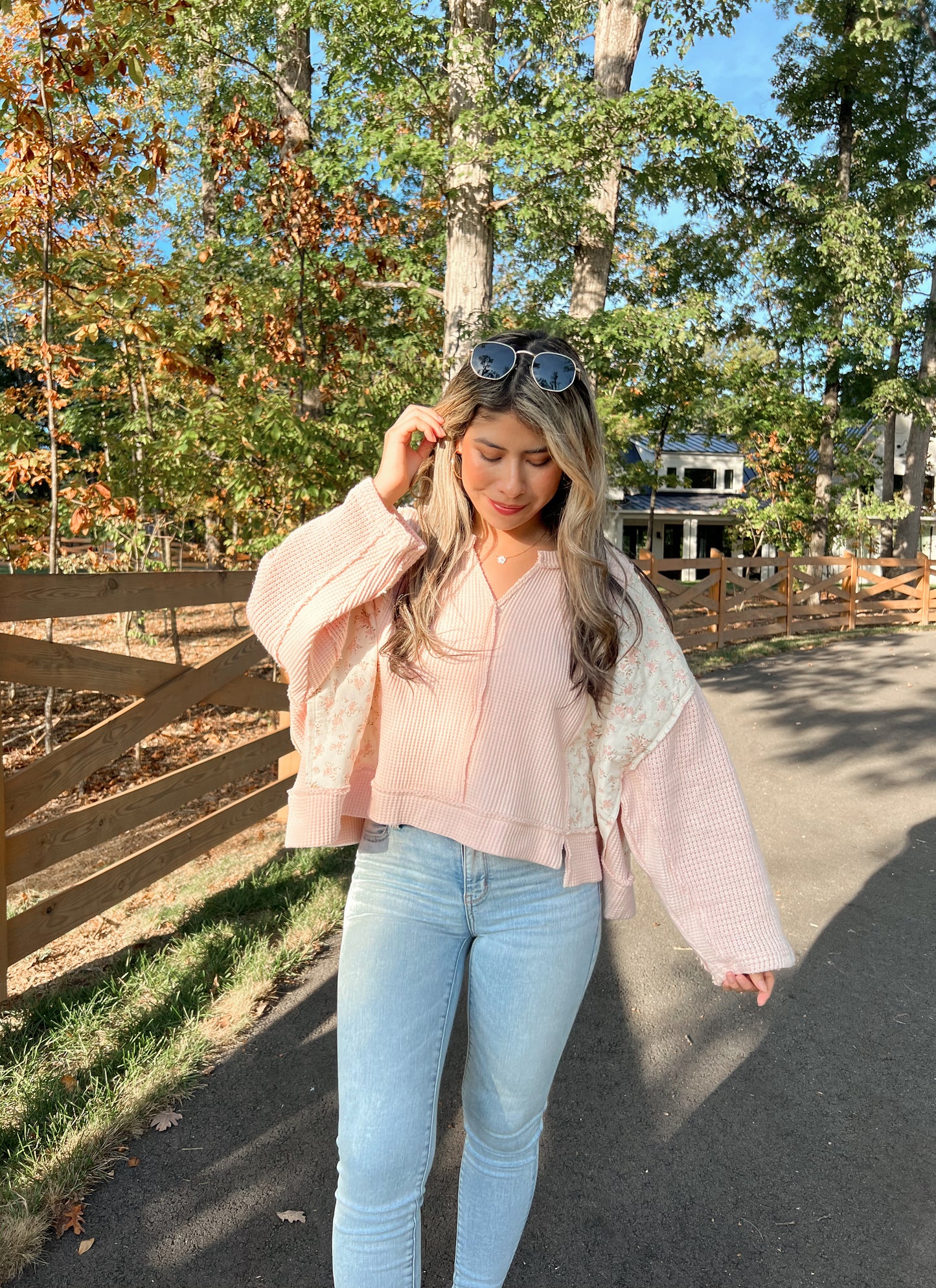 Pink Blooms Sweater