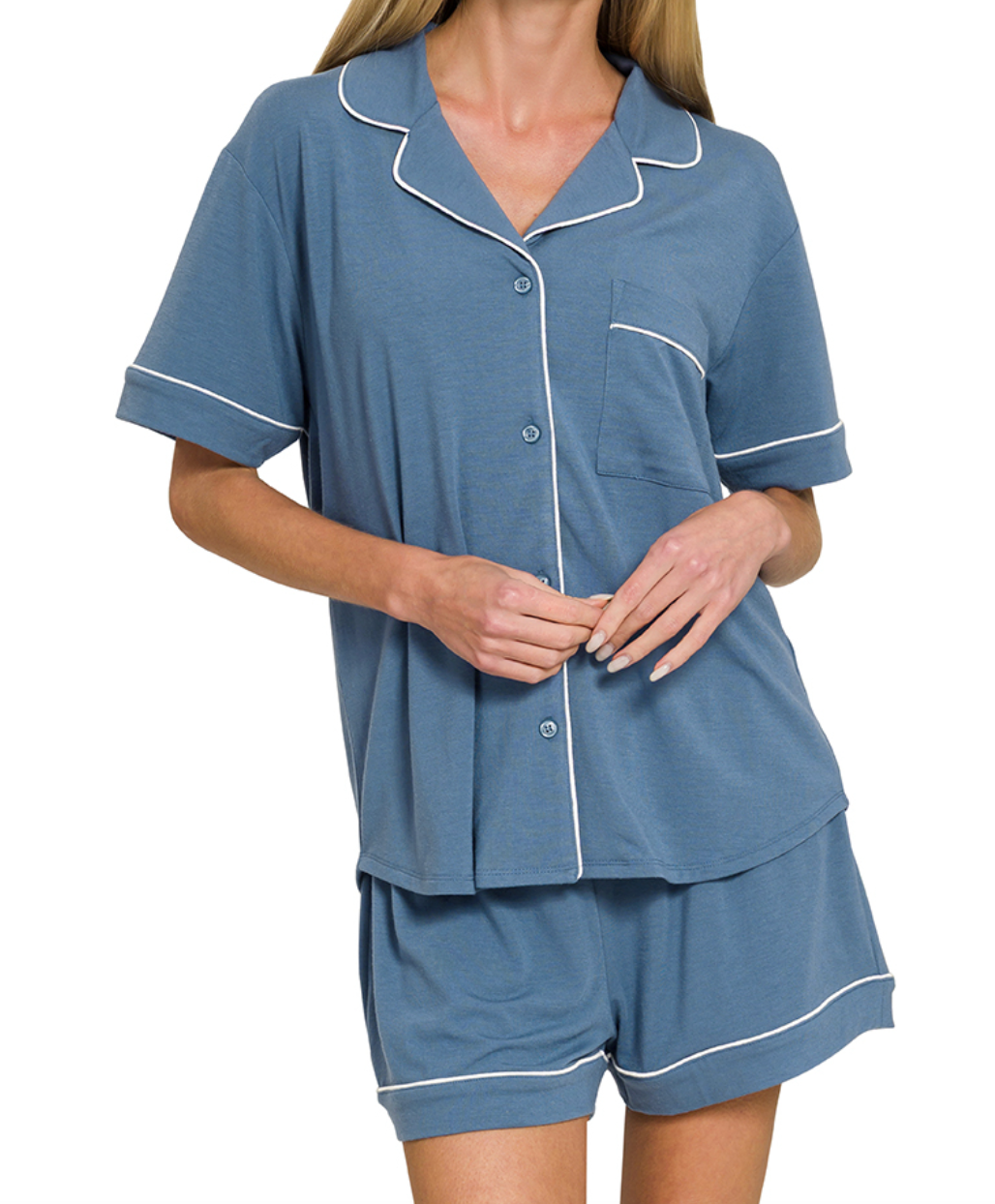 Fall Dreams Pajamas - Dusty Blue