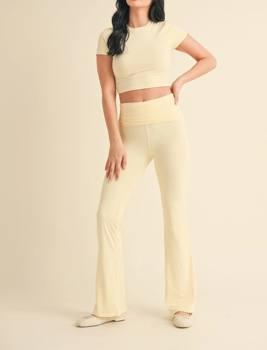 Butter Yellow Two Piece Set