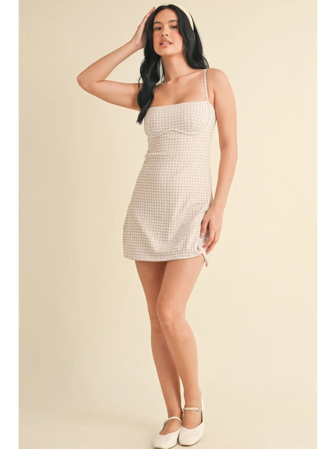 Gingham Active Romper Dress