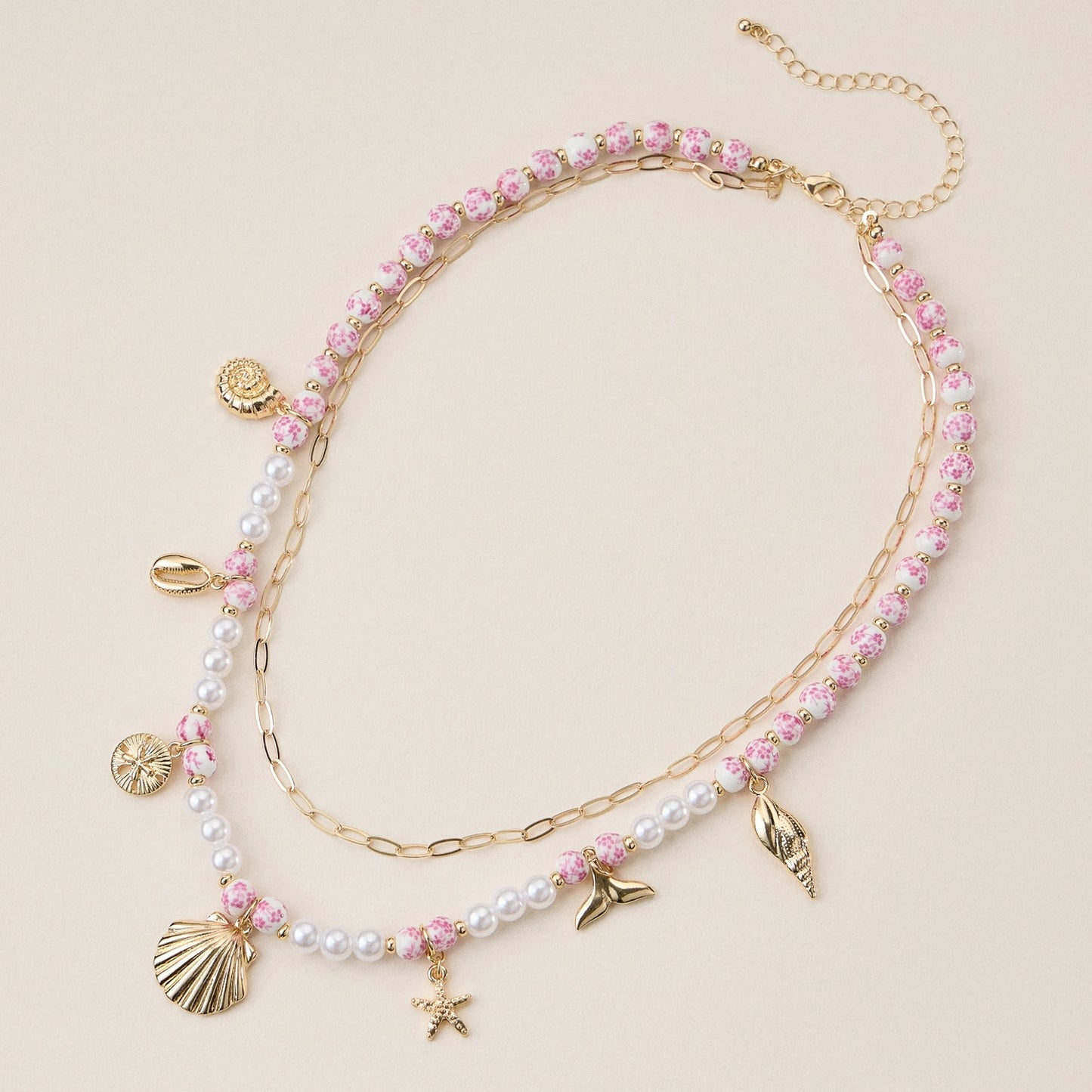 Seaside Charm Layered Bead Necklace