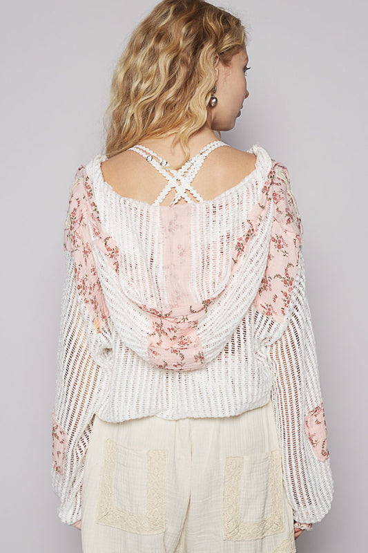 Feel The Breeze Jacket - Off White/Pink Floral