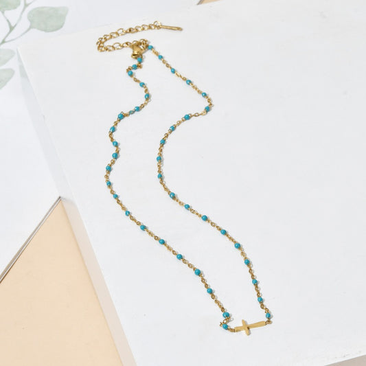 Beaded Cross Necklace
