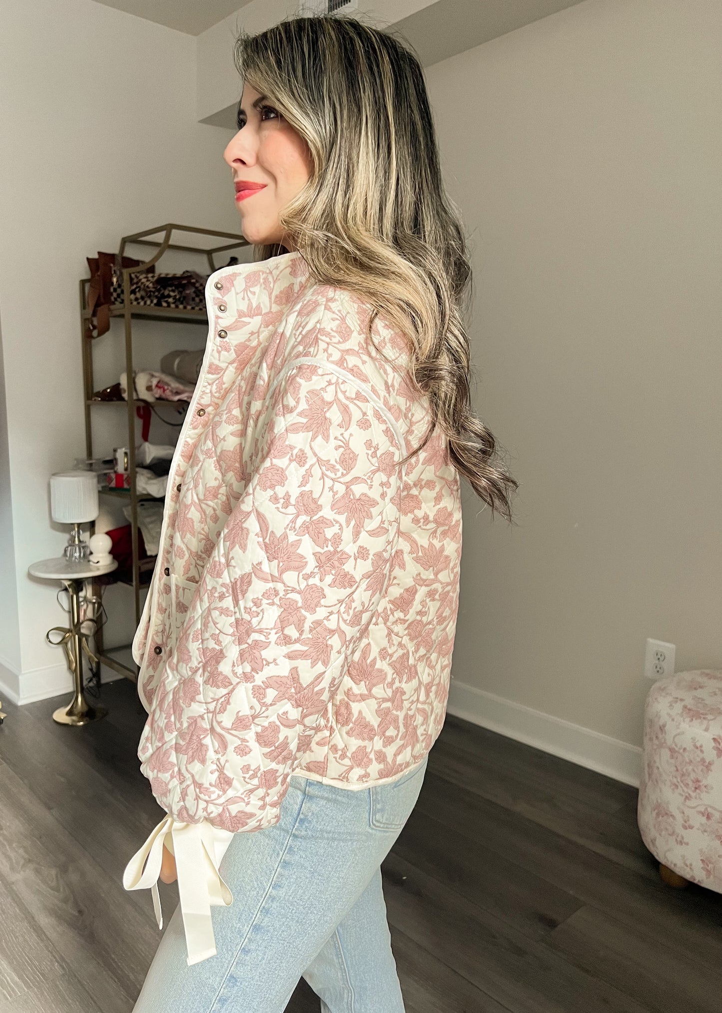 Blush Blossom Quilted Jacket