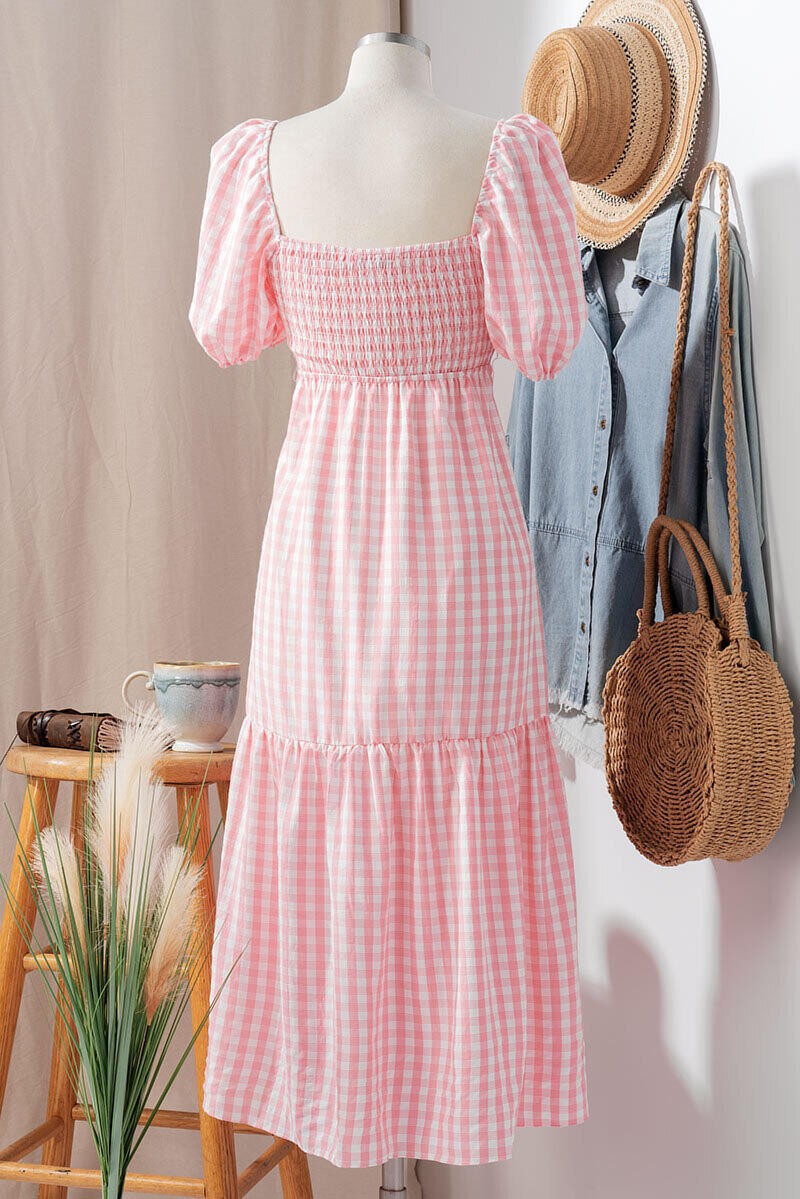 Barbie Gingham Midi Dress