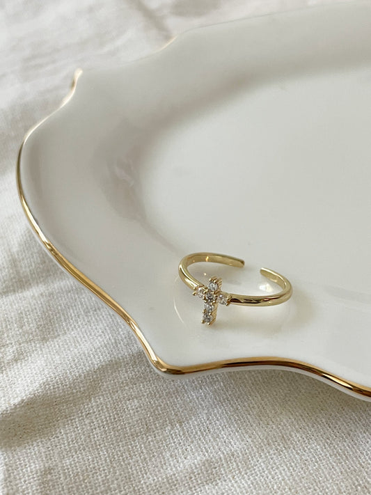 Cross Pendant Ring (Restock Pre-Order)