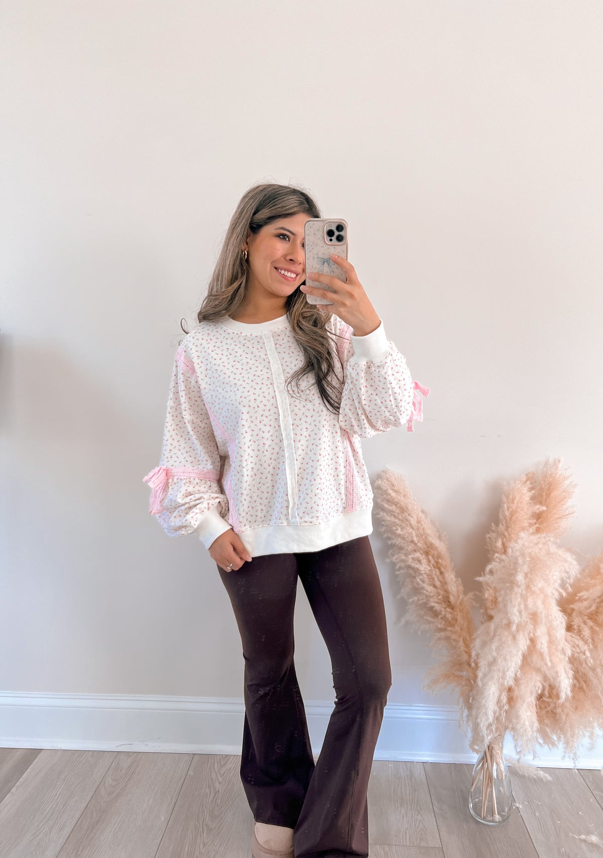 Flower Child Eyelet Pullover